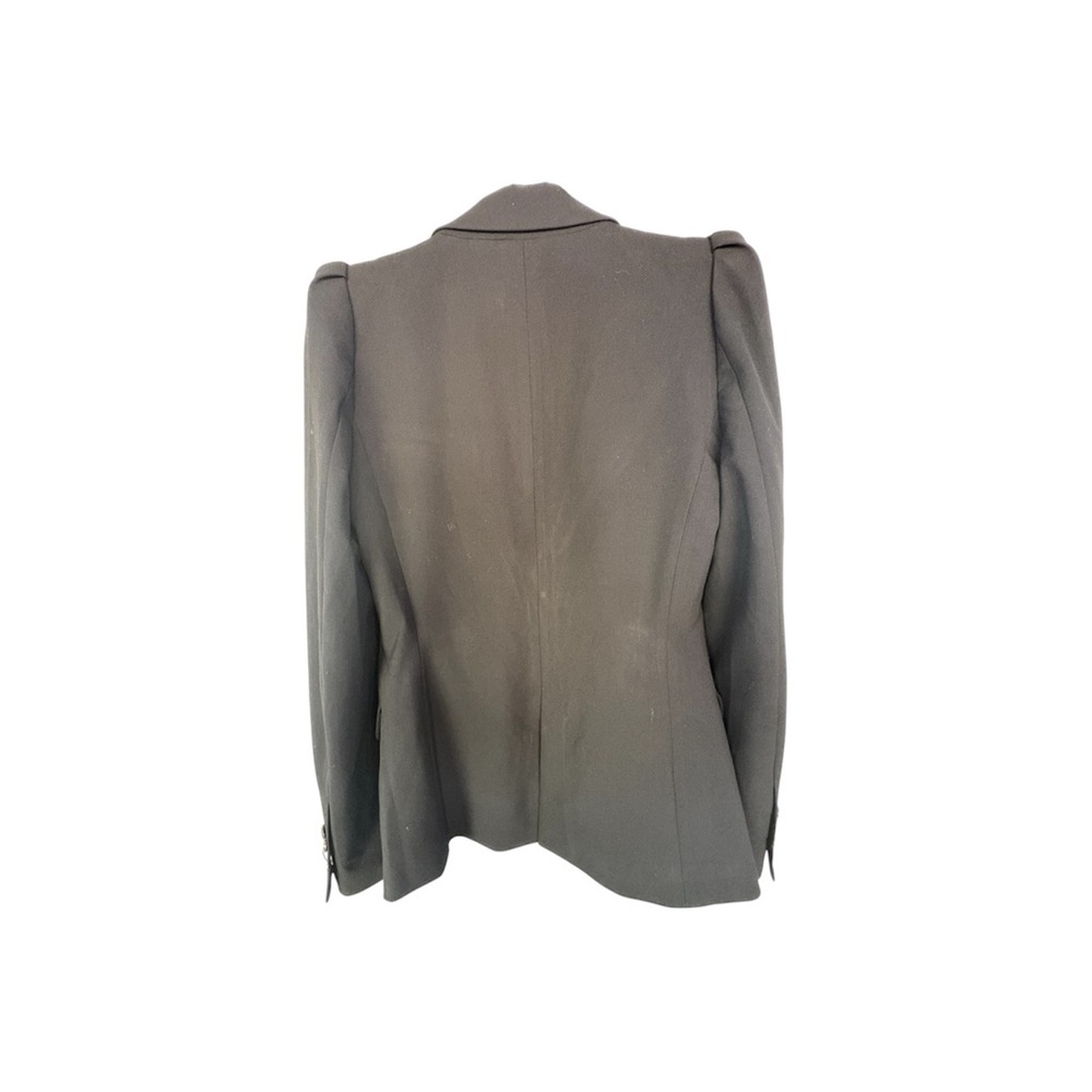 Zara Black Women's Single-Button Blazer with Slight Puff Shoulder - Picture 2 of 8